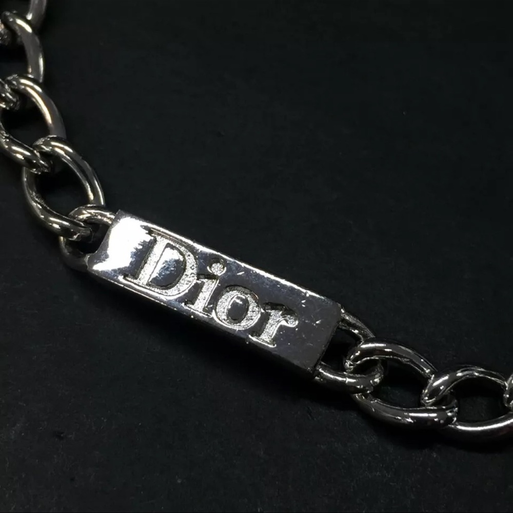 AUTH Christian Dior CD Logo Silver Bracelet - Picture 2 of 6